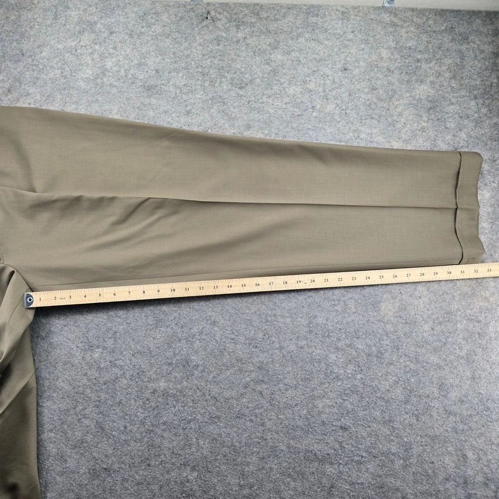 Britches Mens Wool Pleated Dress Pants 40L Tobacco Brown Italy Cuffed NWT $155